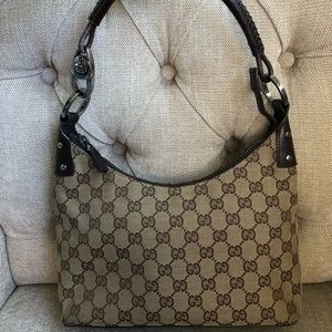 Classic Gucci Monogram Shoulder Handbag